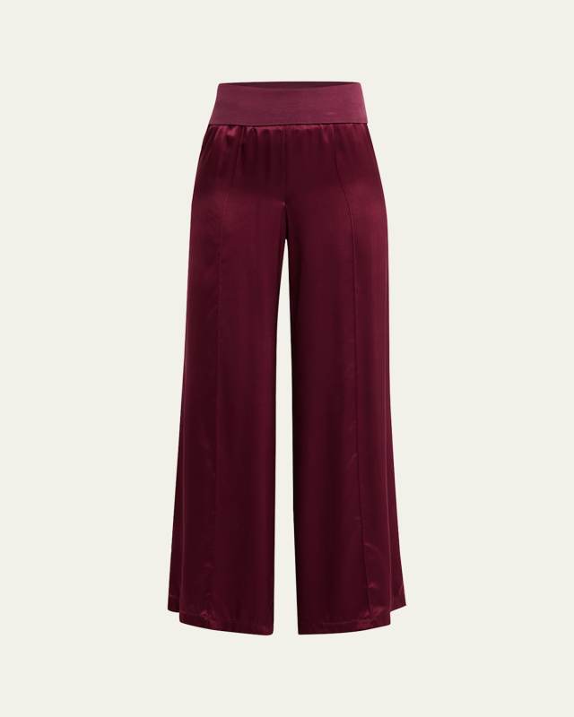 Silk Charmeuse Palazzo Pants